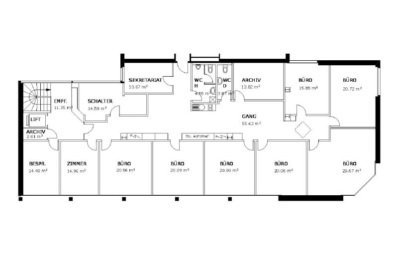 ufficio di 320m²
