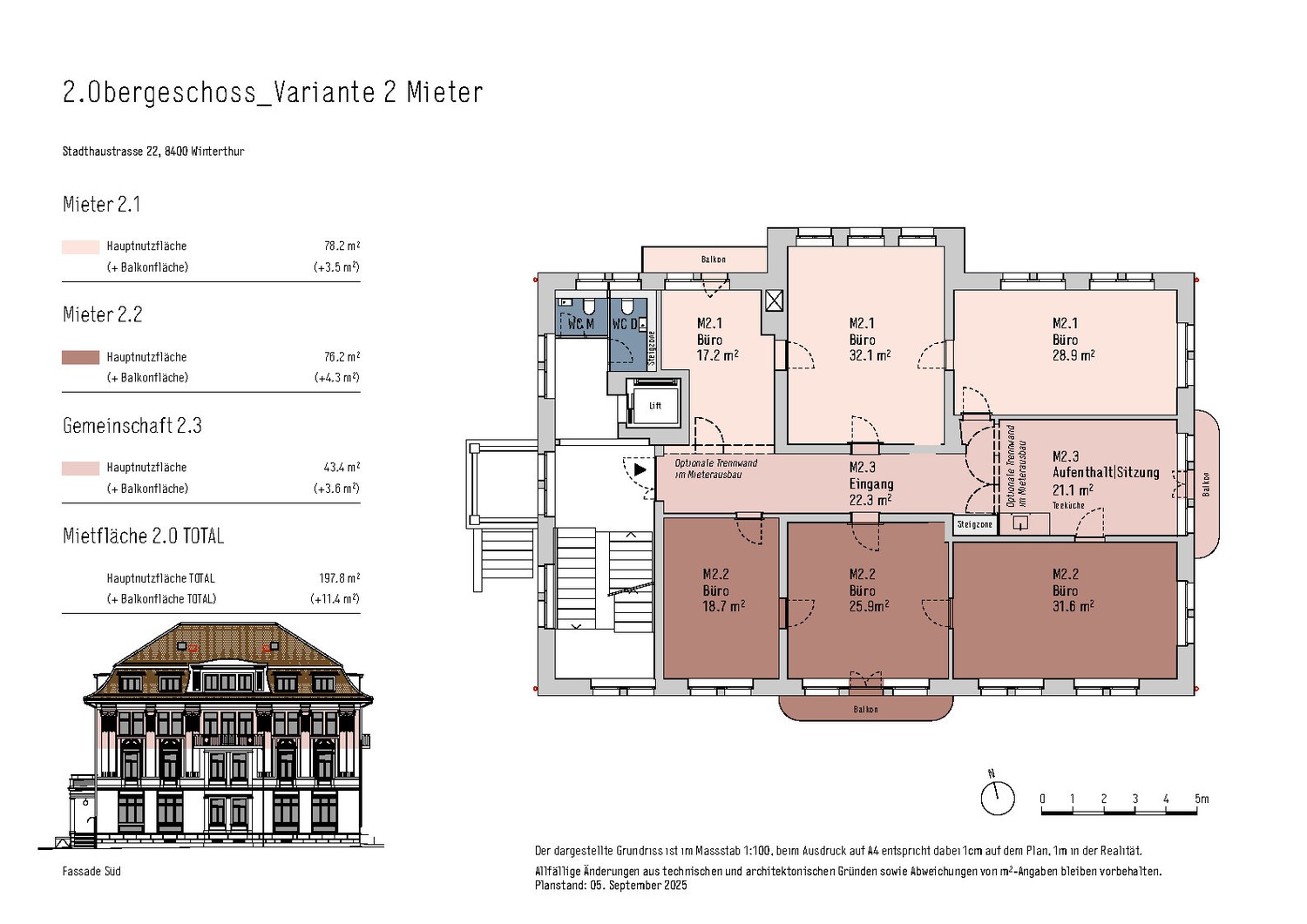 ufficio di 197m²