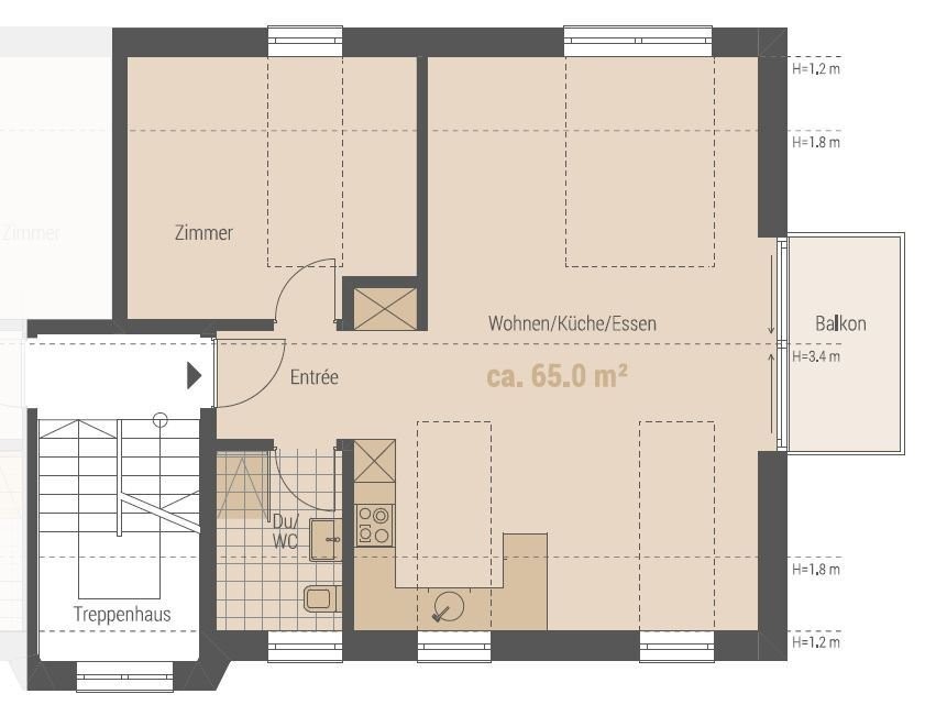 Appartamento di 2 ½ locali