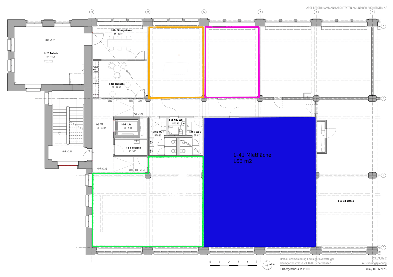 ufficio di 166m²