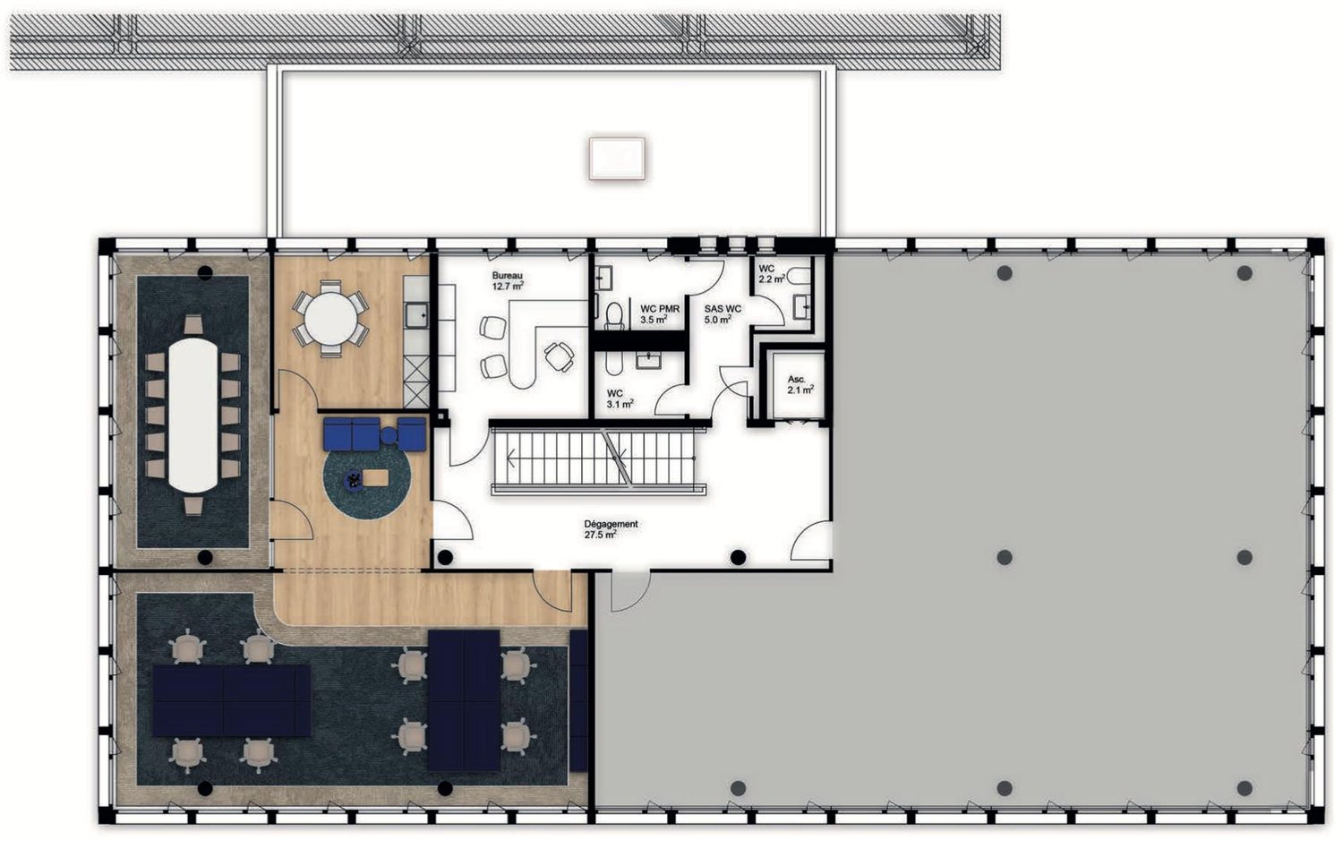 150m² office