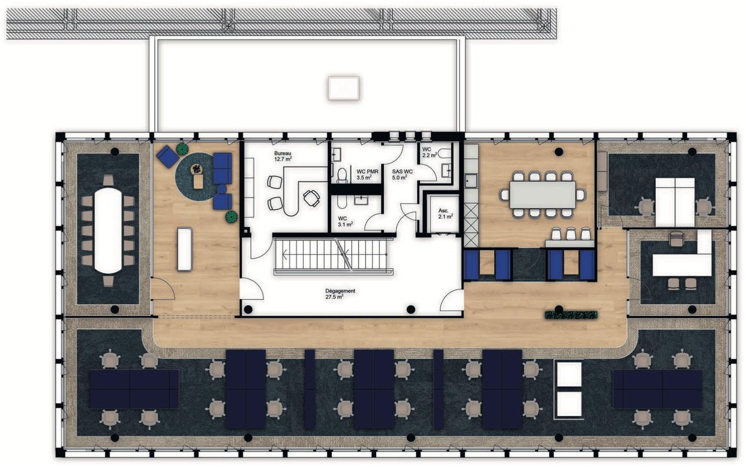 150m² office
