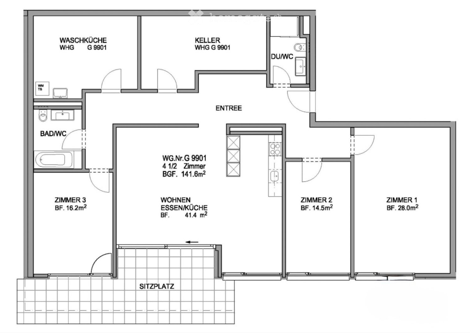 4 rooms apartment