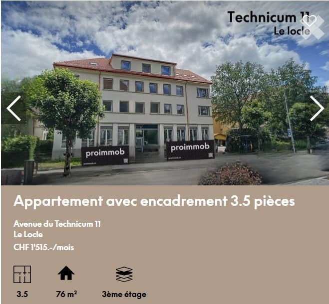Appartamento di 3 ½ locali