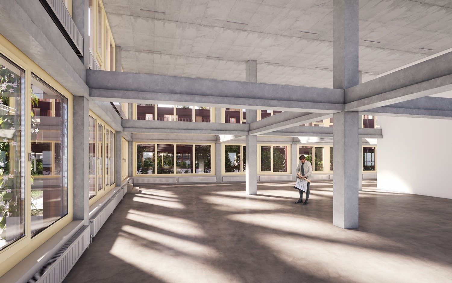 2400m² office