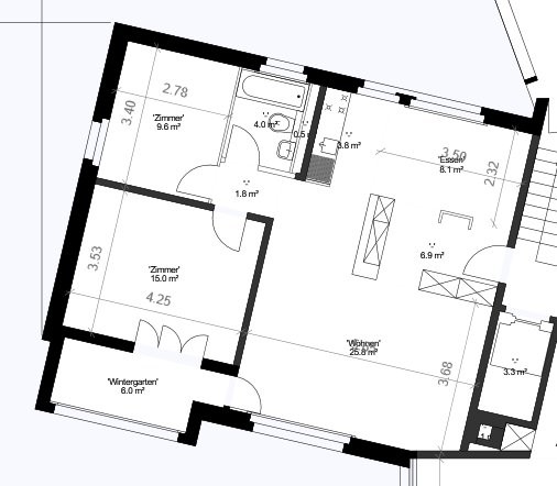 Appartamento di 3 ½ locali