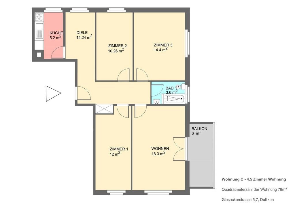 Appartamento di 2 ½ locali, foto 8 di 8