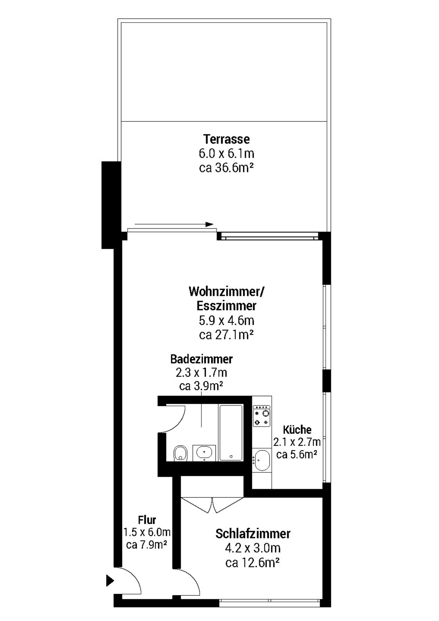 2 ½ Zimmer Wohnung