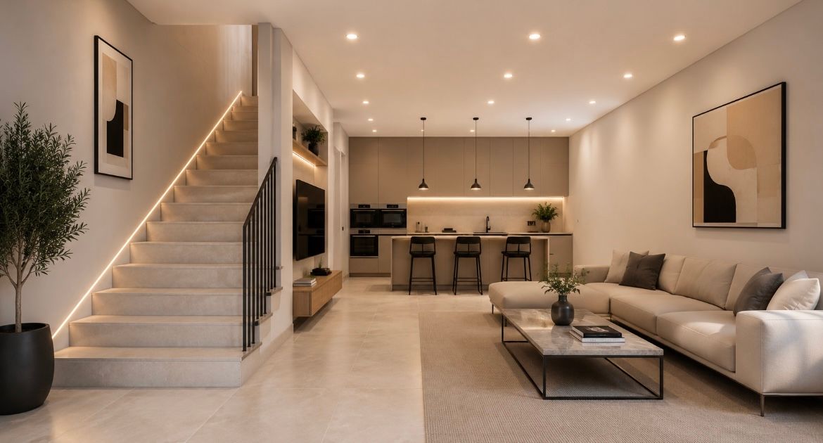 maison de ville avec terrasse de 3 pièces