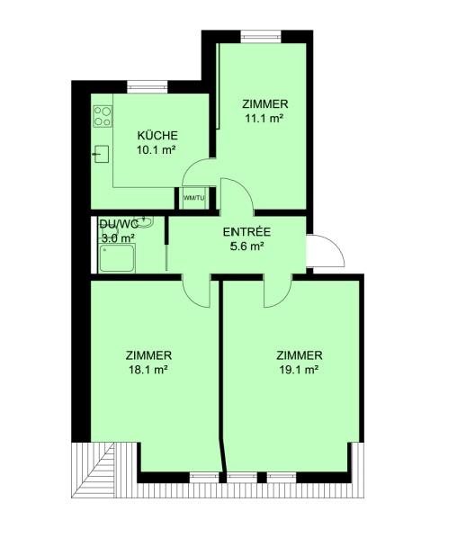 3 ½ rooms apartment