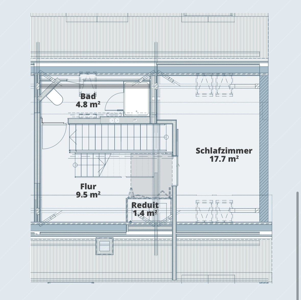 3 ½ rooms attic flat