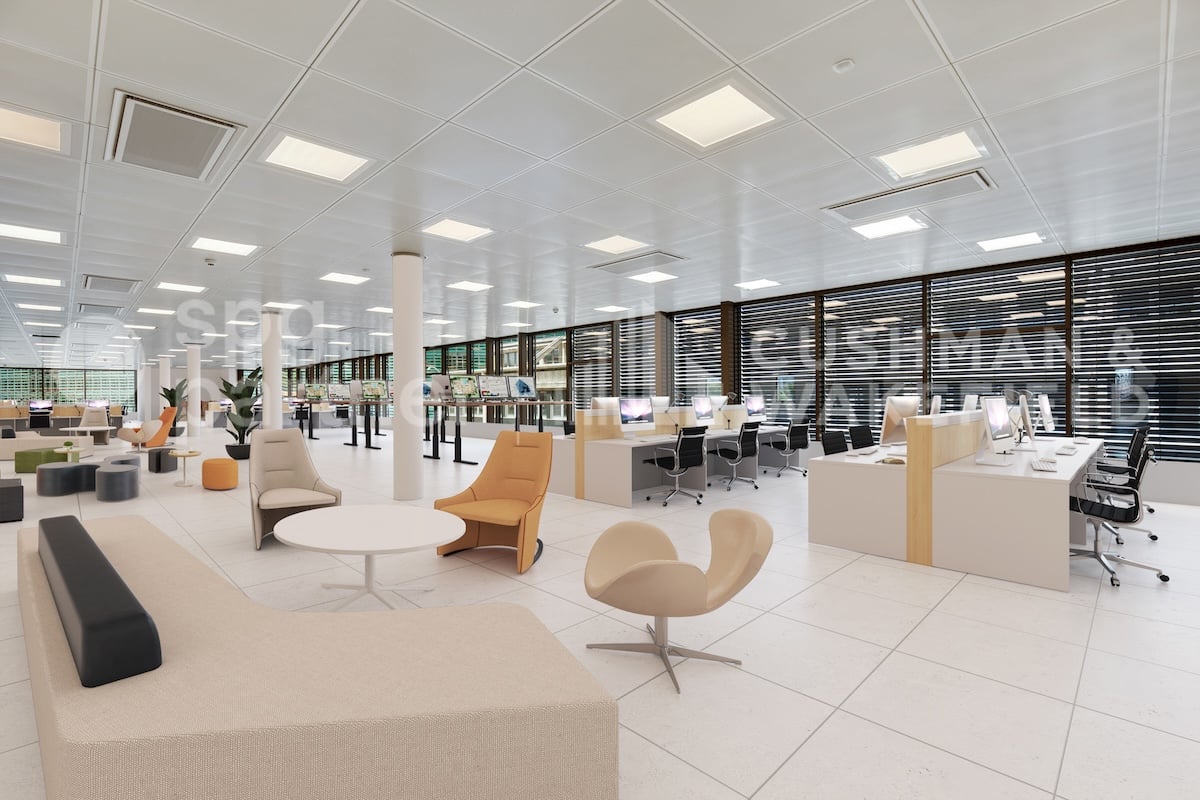 1240m² office