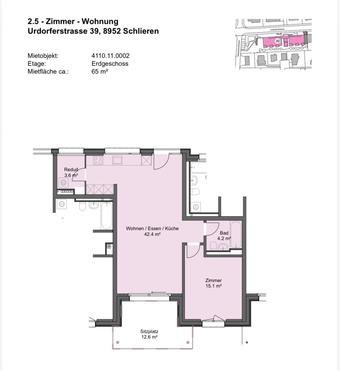 2 ½ rooms apartment