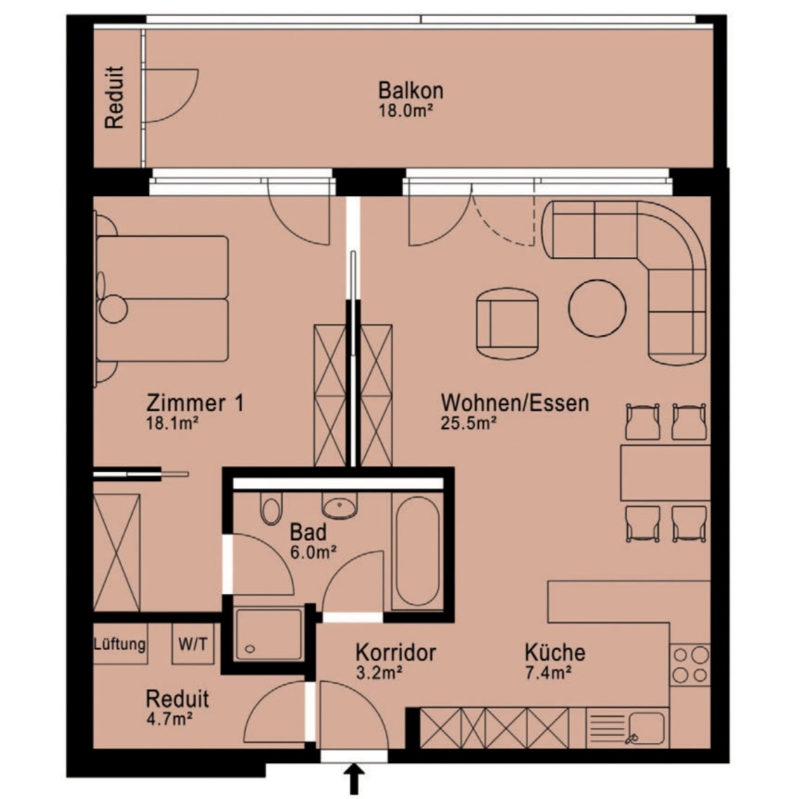 appartamento di 2 ½ locali