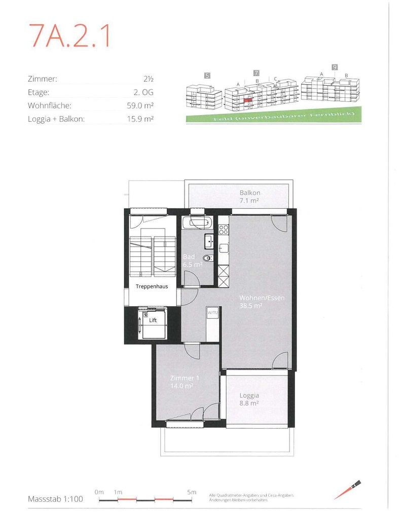Appartamento di 2 ½ locali, foto 7 di 7