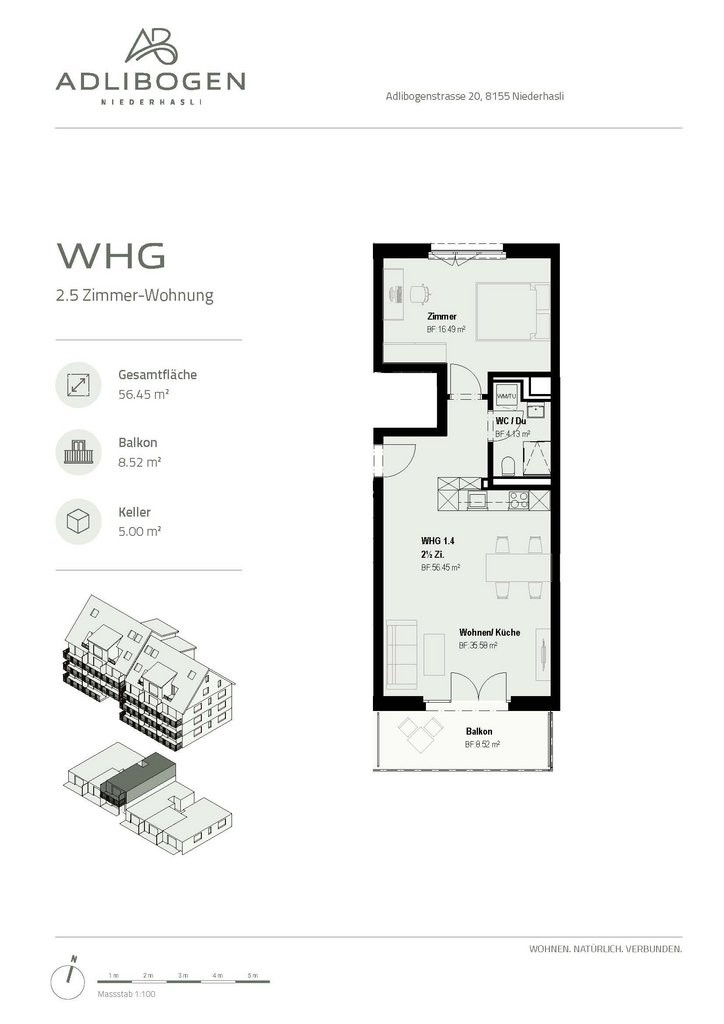 Appartamento di 2 ½ locali, foto 5 di 6