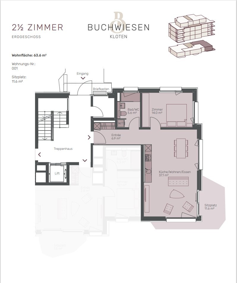 2 ½ rooms apartment