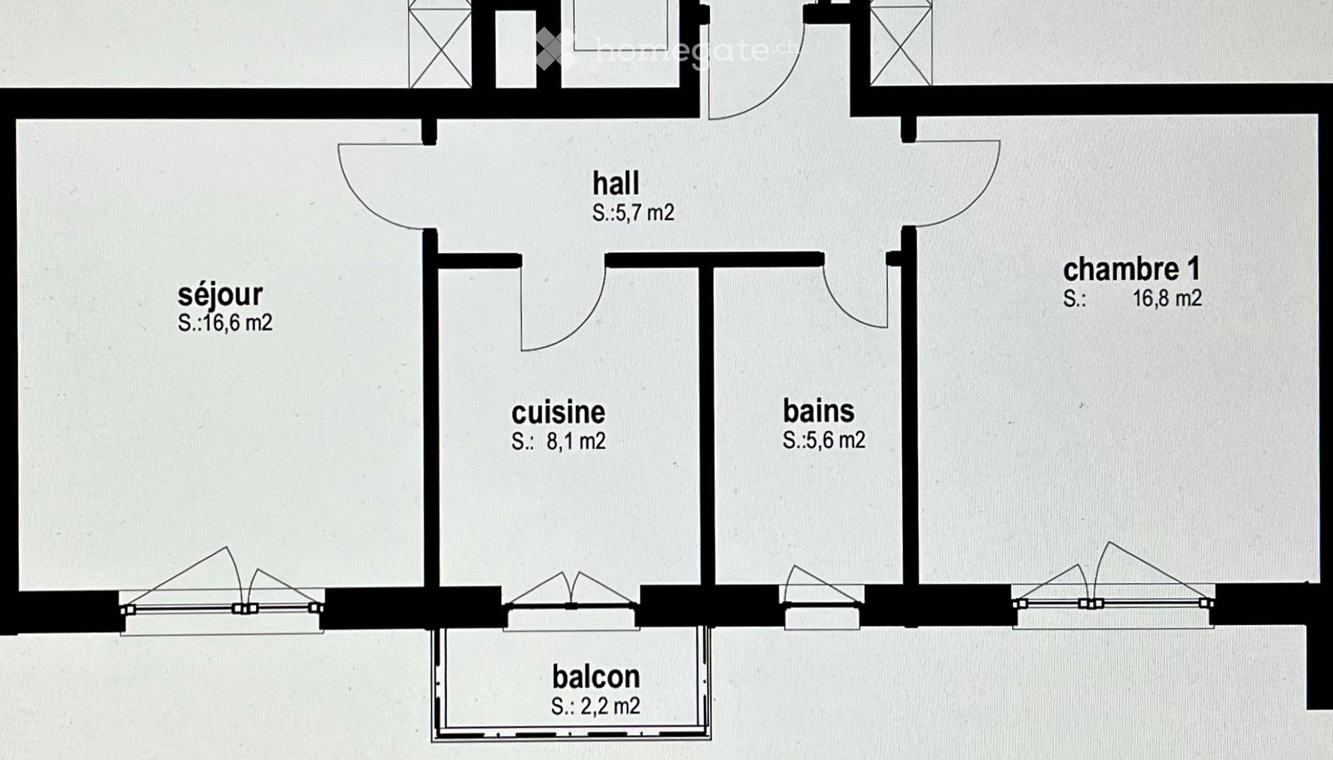 2 ½ rooms apartment