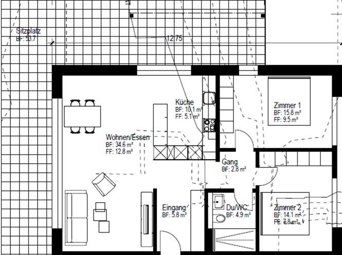 Appartamento di 3 ½ locali