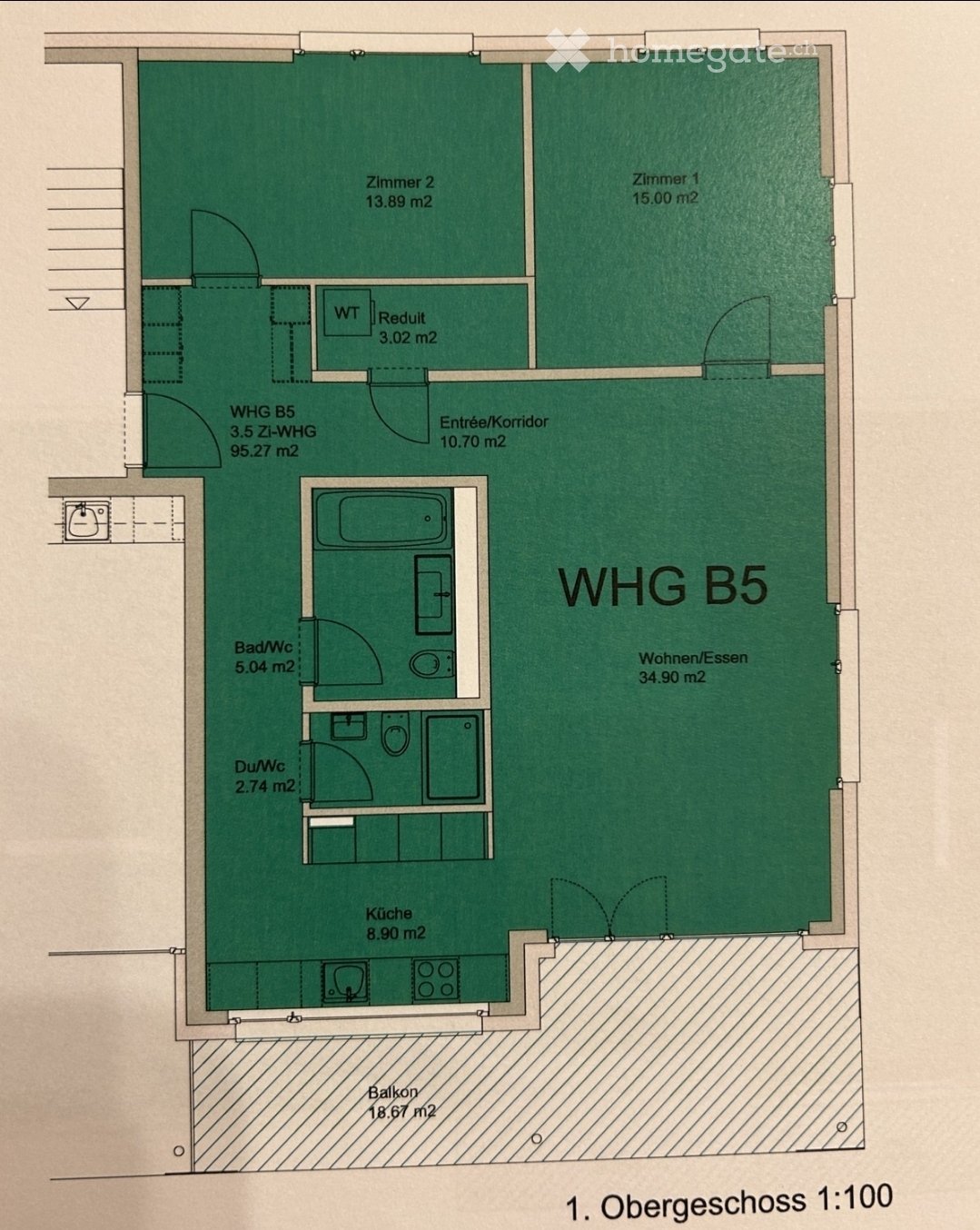 Appartement de 3 ½ pièces