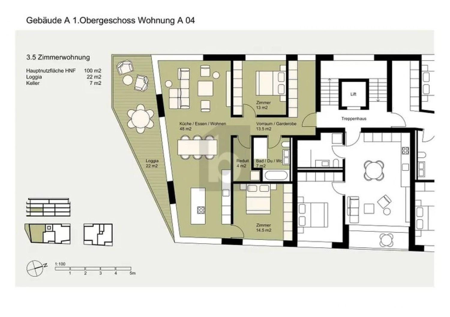Appartamento di 3 ½ locali, foto 2 di 2