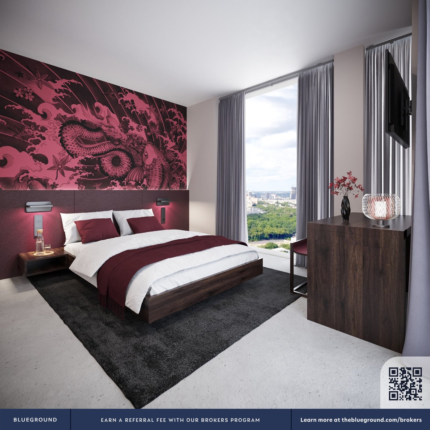 2 rooms furnished flat