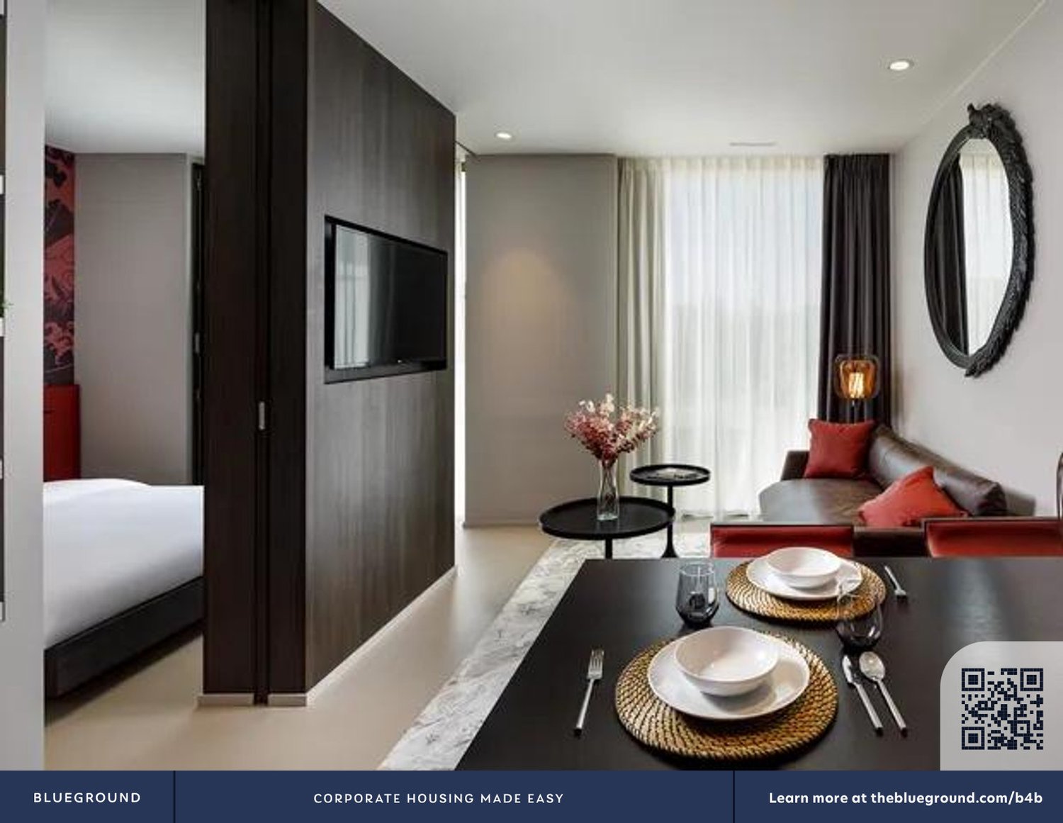 2 rooms furnished flat