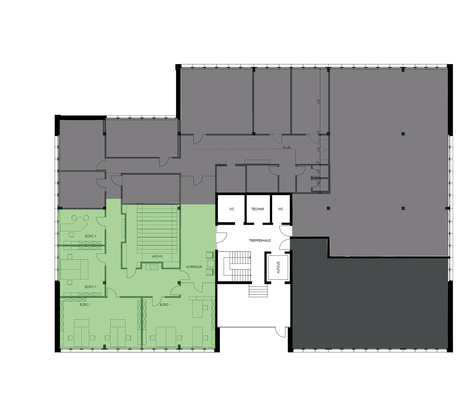 210m² office