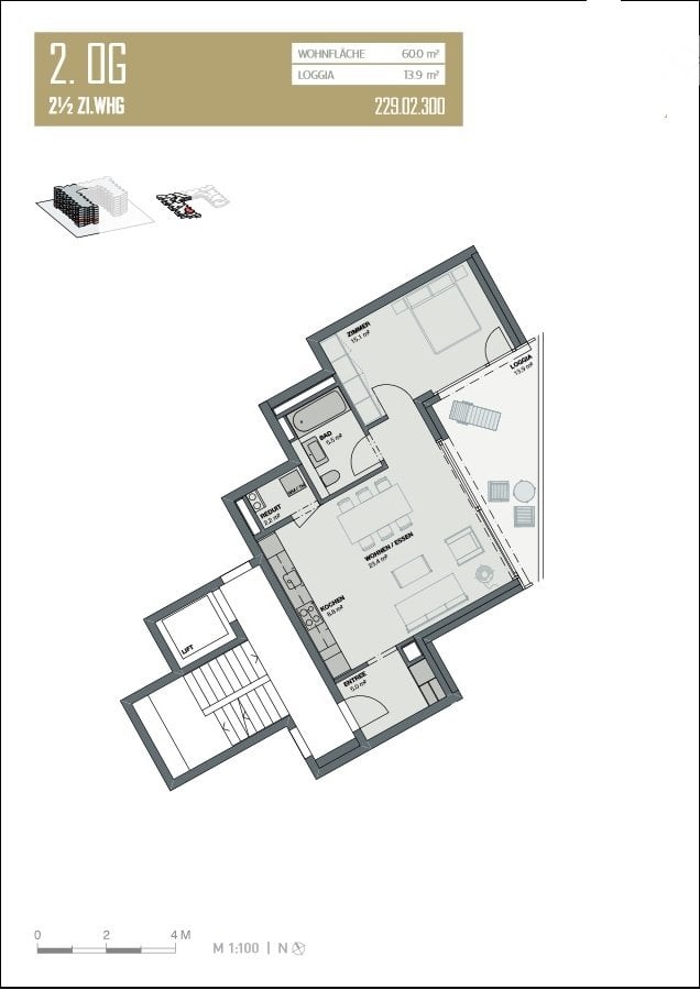 Appartamento di 2 ½ locali