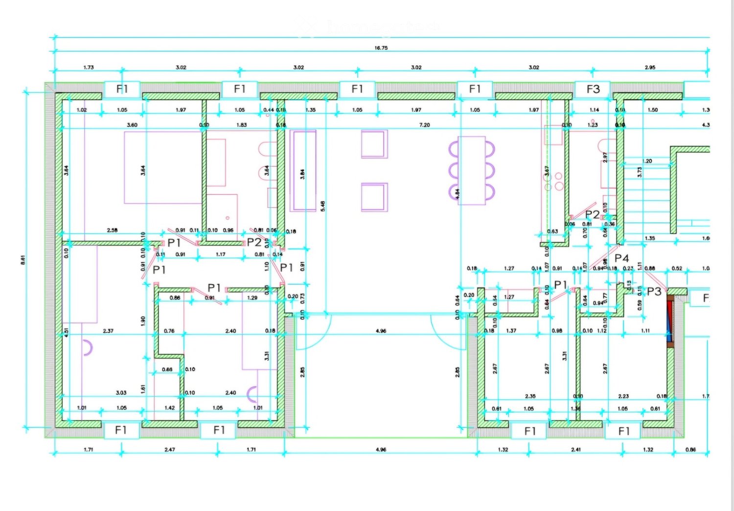5 rooms apartment