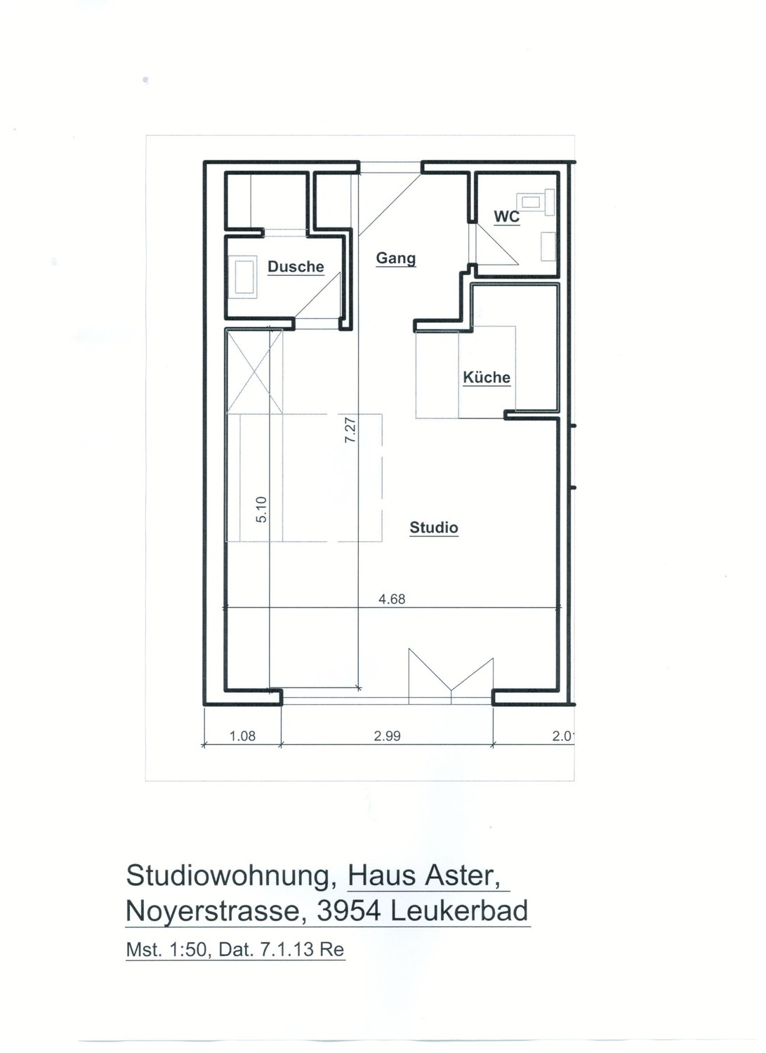 1 ½ rooms apartment