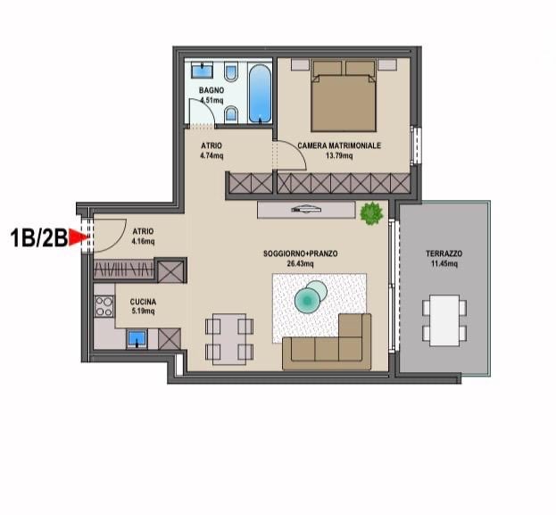 2 ½ rooms apartment, foto 7 di 8