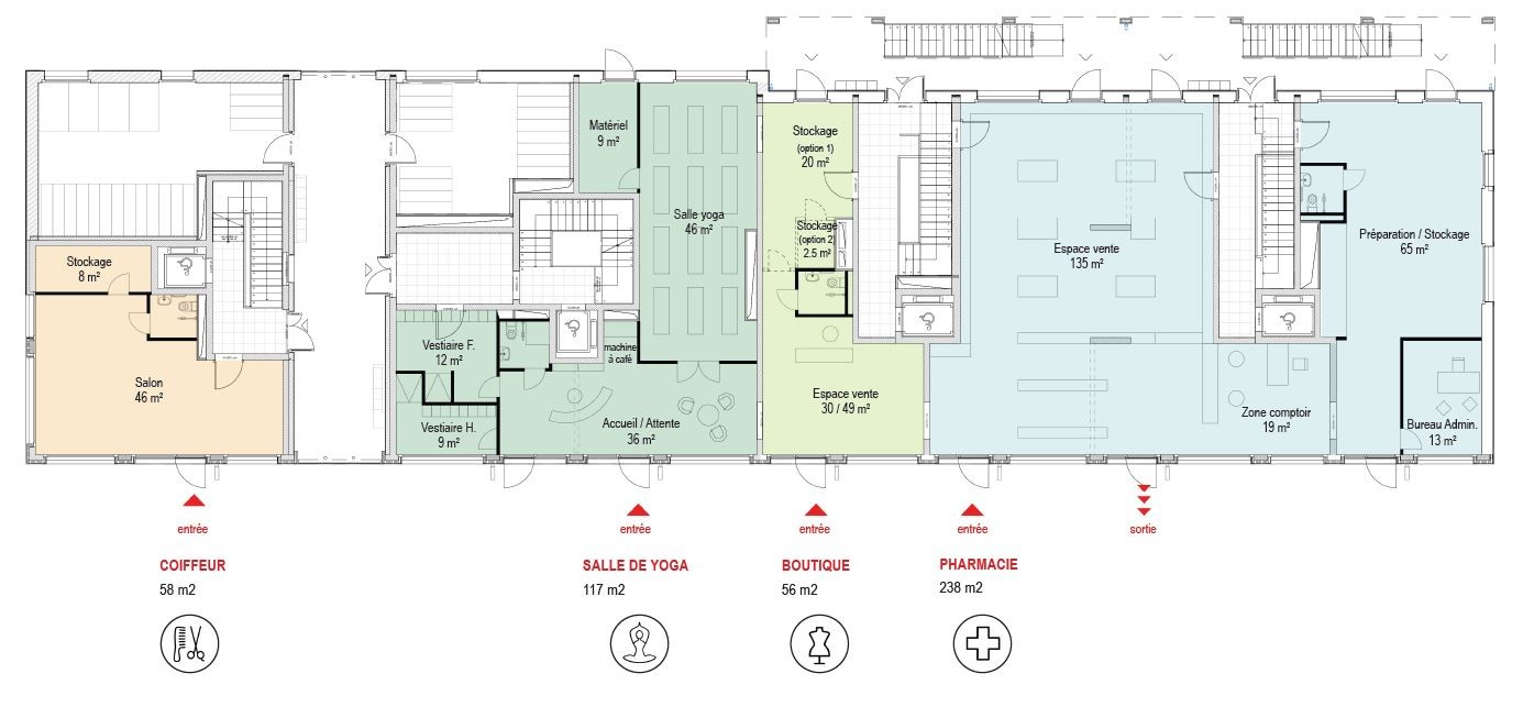 54m² negozio