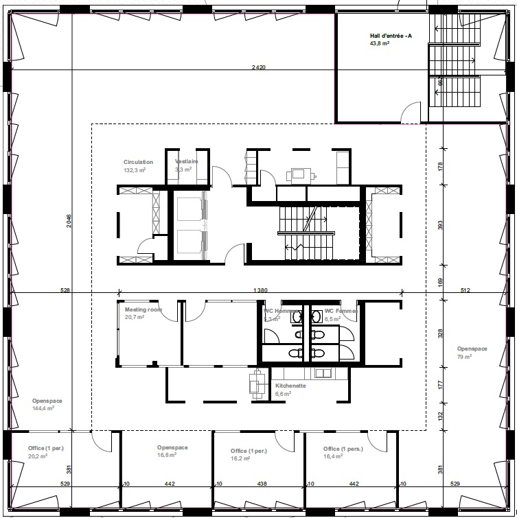 496m² Büro