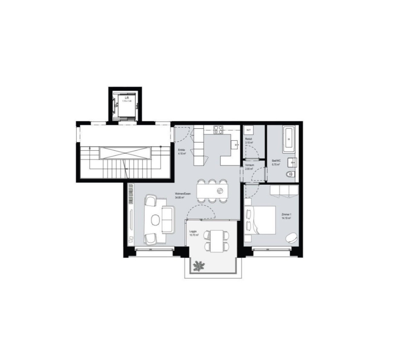 appartamento di 2 ½ locali, foto 3 di 3