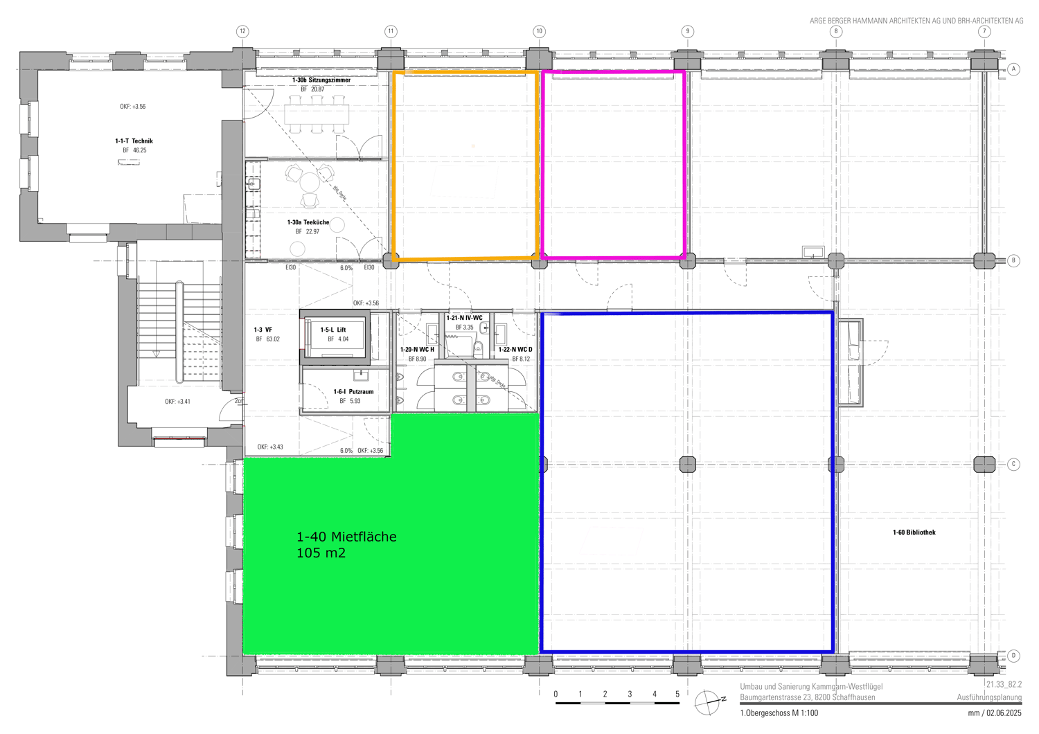 ufficio di 105m²