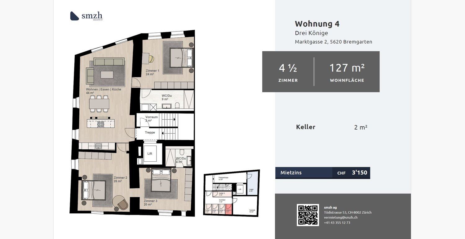 4 ½ rooms apartment