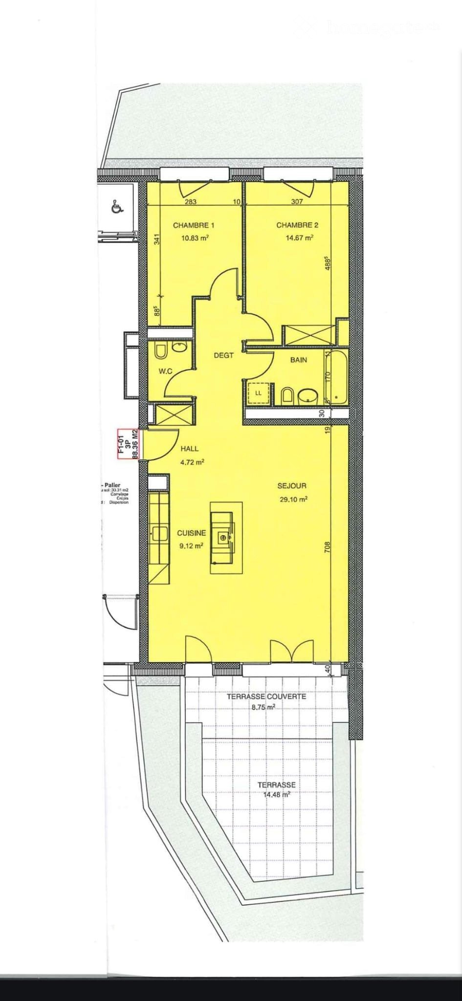Appartamento di 3 ½ locali