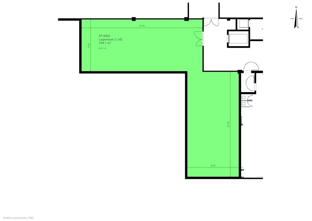 Locale di deposito di 204m²
