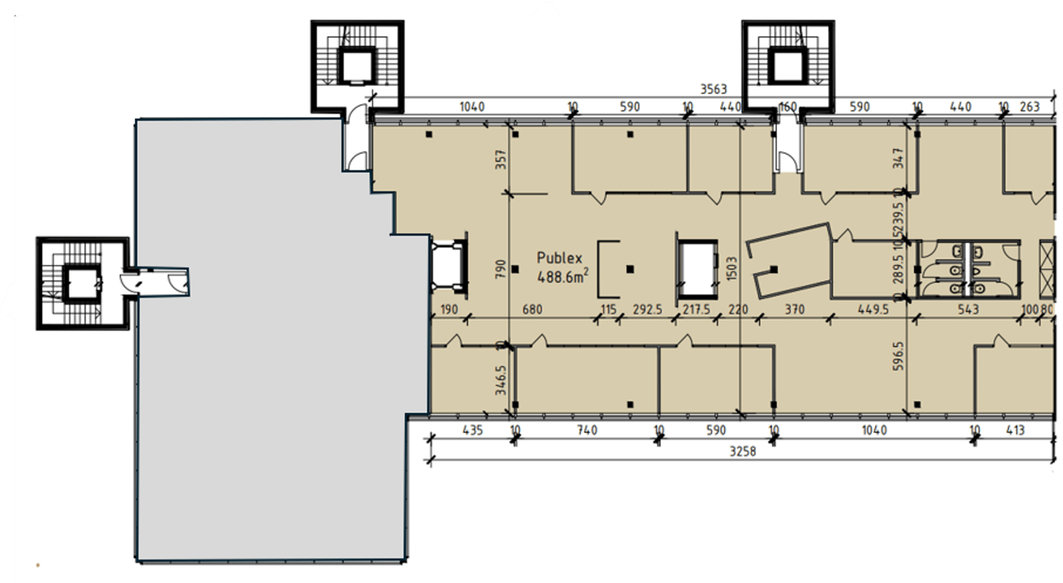 490m² ufficio