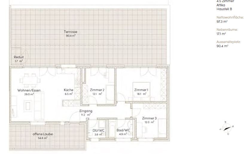 Appartamento attico di 4 ½ locali, foto 3 di 10