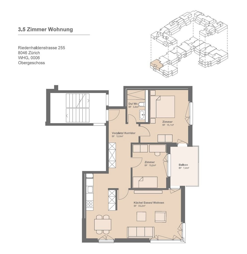 Appartamento di 3 ½ locali