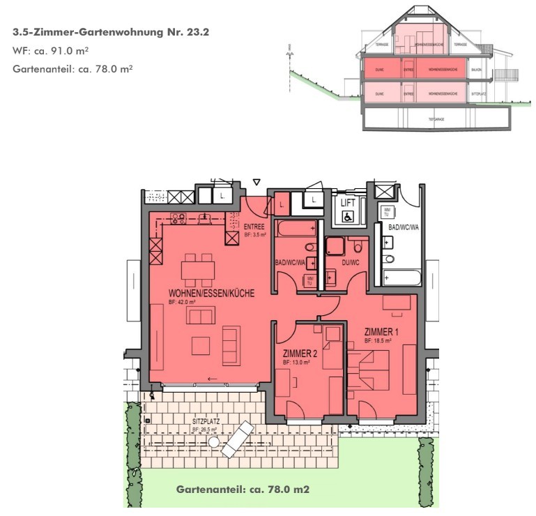3 ½ rooms apartment