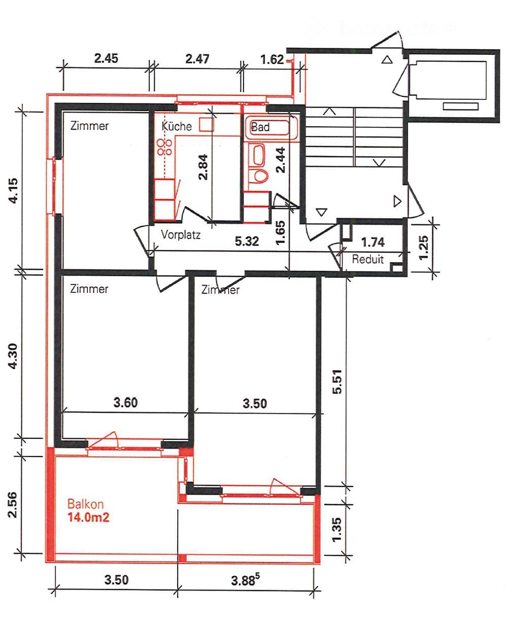 Appartamento di 3 locali, foto 1 di 5