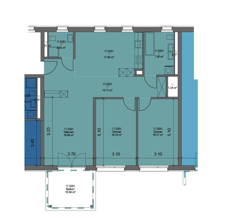 Appartamento di 3 ½ locali
