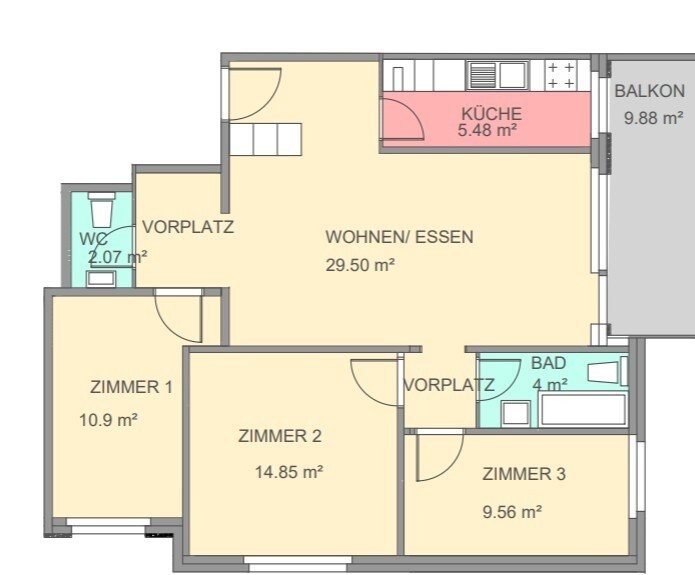 Appartamento di 2 ½ locali, foto 7 di 7