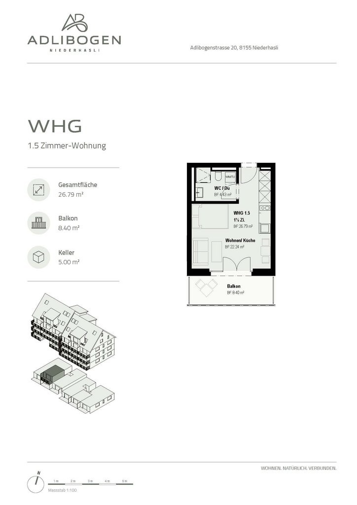 Appartamento di 1 ½ locali, foto 4 di 5