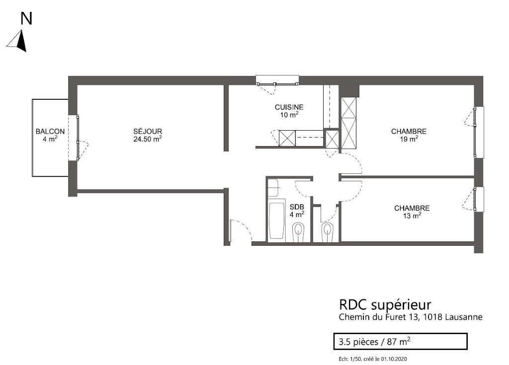 3 rooms apartment