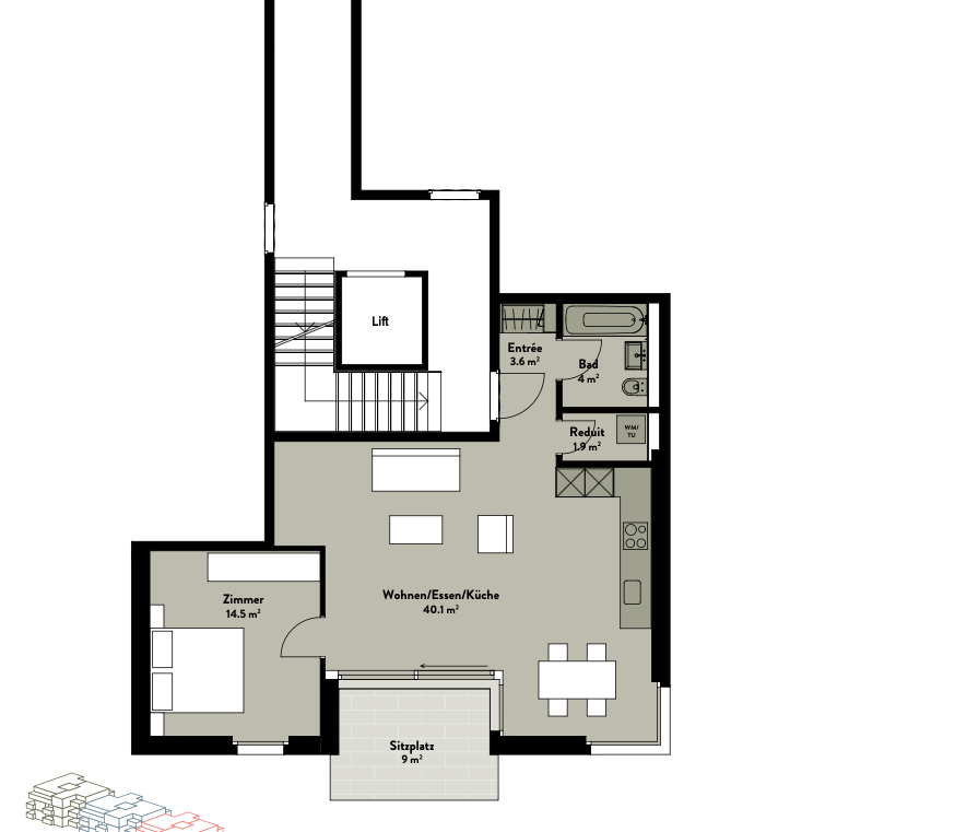 Appartement de 2 ½ pièces
