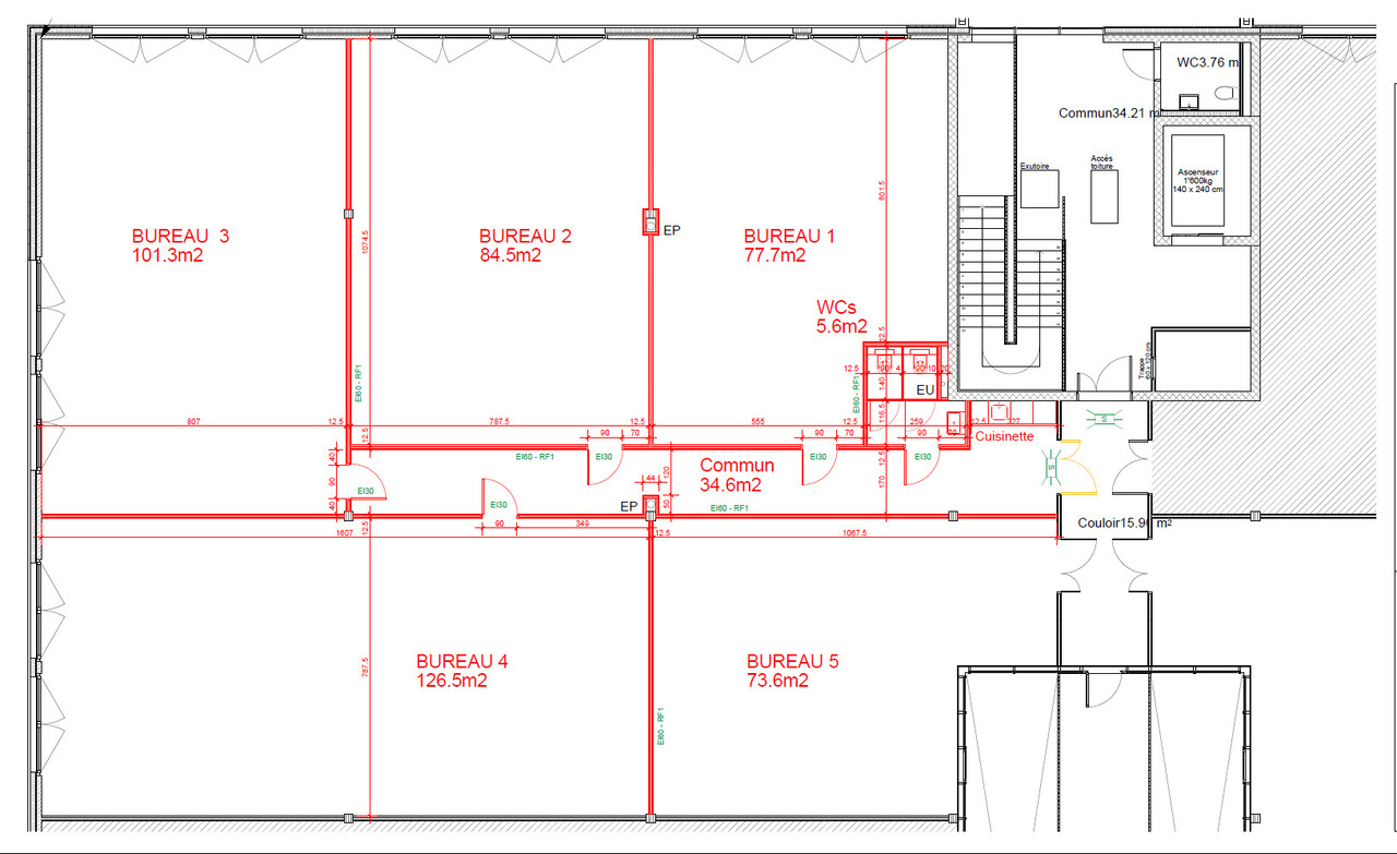 ufficio 126m²
